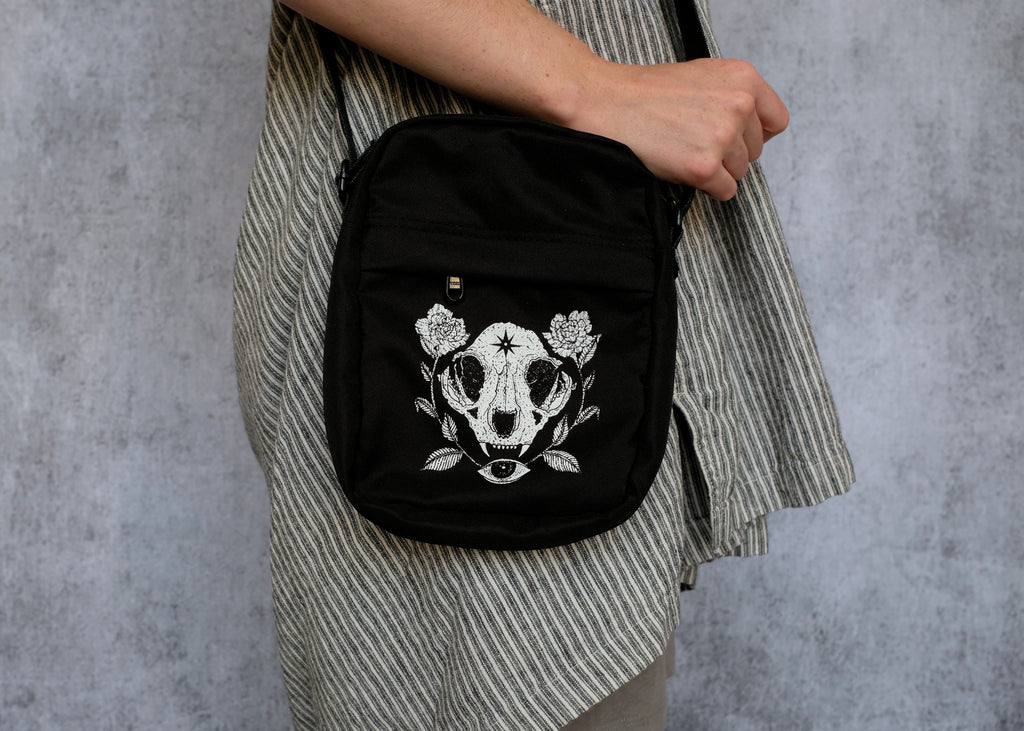 Cat Skull Mini Satchel Bag