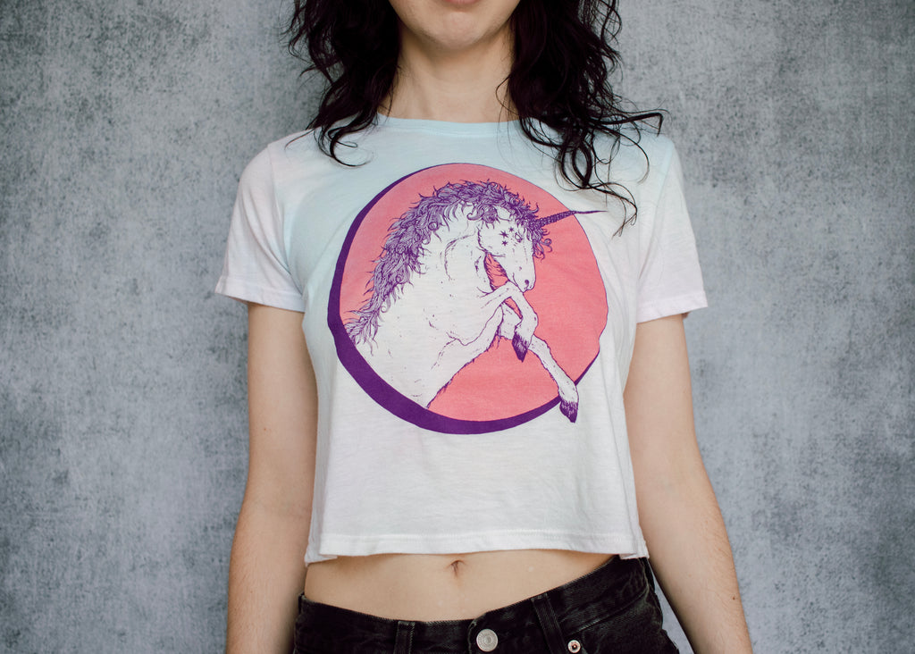 Limited Edition Unicorn Crop Tee