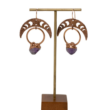 Amethyst Moon Earrings