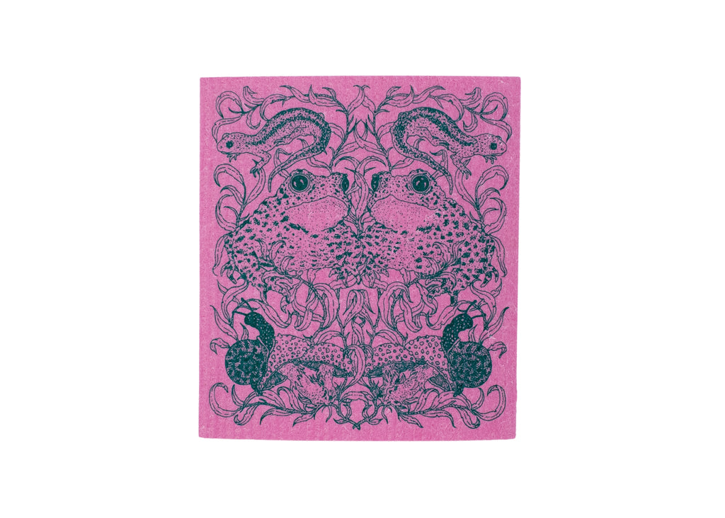 Pink Forest Friends Dishcloth